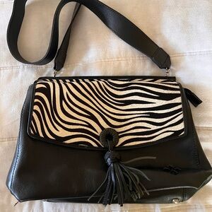 Patricia Nash Cow Hair Shoulder & Crossbody Purse with Strap